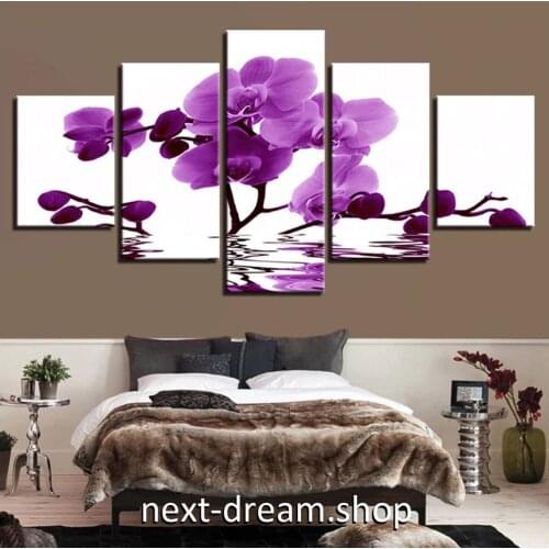 5 Pieces Wall Art Canvas Painting Purple Flowers Petal Poster Modern Art Living Room Decoration Picture Wall Frame