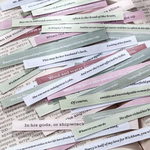 8 pcs Distant Poem Collection Decorative Stickers Scrapbooking diy Label Diary Stationery Album Journal English Poetry Stick