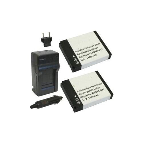 AHDBT-001 AHDBT-002 AHDBT001 AHDBT002 1400mAh Battery+Charger for Gopro HD HERO HERO2 Digital Cameras