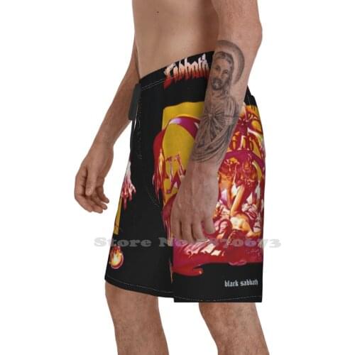 Bloody Black Monster Summer Pants Casual Shorts Male Streetwear Music Metal Long Sabbath Sleeve Heavy Metal 1970S