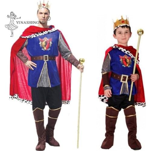 Cosplay Halloween Children Prince Adult King Costume Costume Bar Birthday Party Dress Up Anime Sets Jumpsuits Kids Clothes Suits