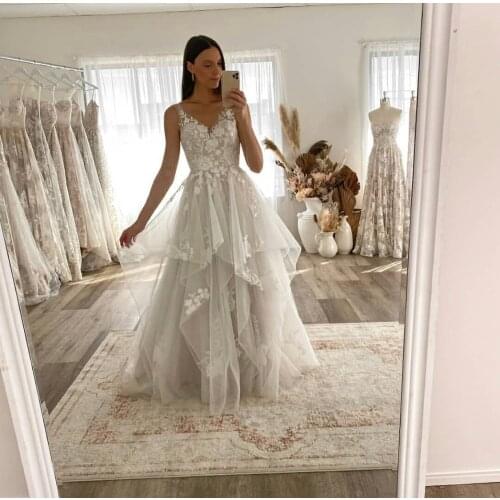 DIDEYTTAWL Wedding Dresses With A Train