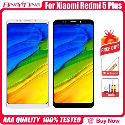 For Xiaomi Redmi 5 Plus Touch Screen and LCD Display Xiaomi Redmi 5 Plus Digitizer Sensor Panel Assembly 5.99 inch with frame