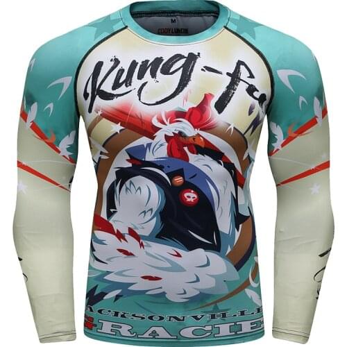 Cody Lundin Polyester Spandex T Shirts Sublimated MMA Rash Guard Surf Long Sleeve