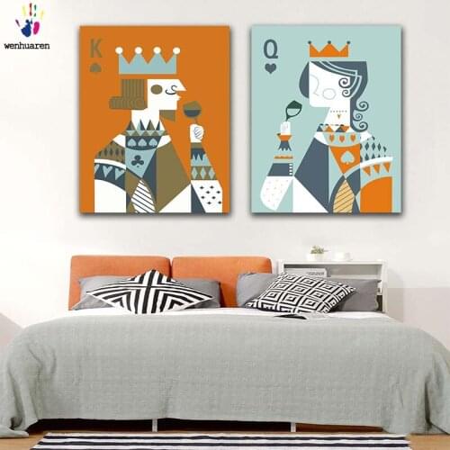 DIY colorings pictures by numbers with colors Playing cards picture drawing painting by numbers framed Home decor Two pieces