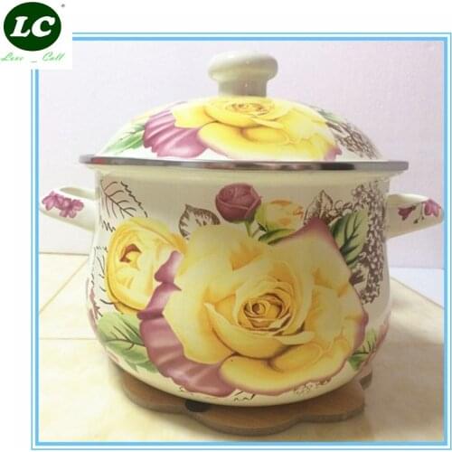 Casserole Cooking Pot Enamel Soup Stew Soup Cook Pot Kitchen Utensil 4 Litre Kitchen Utensil Home Daily Use