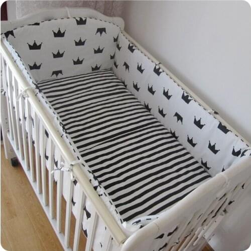 6PCS baby cot bedding set cotton cuna colecho crib baby cot sets baby bed bumper (bumpers+sheet+pillow cover)