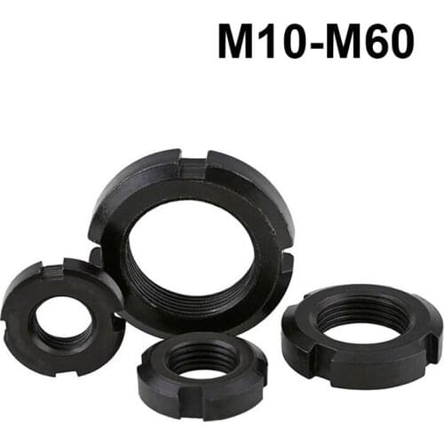 Round Four Slot Nut Slotted Nuts GB812 M10 M12 M14 M16 M18 M20 M22 M24 M25 M27 M30 M33 M35 M36 M39 M40 M42 M45 M48 M50-M60