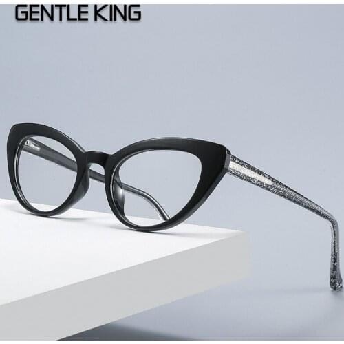 GENTLE KING Anti Blue Computer Glasses Men Blue Light Coating Light Blocking Harmful Eyewear Cat Eye TR90 frame Gaming Glasses