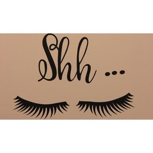 Beautiful Eyes Eyelash Pattern Wall Sticker Girls Bedroom Door Wall Art Murals Kids Children Room Decoration