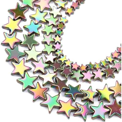 Natural Stone New Green Star shape Hematite 4/6/8/10mm loose Spacer beads for Jewelry Making DIY Bracelets necklace Findings