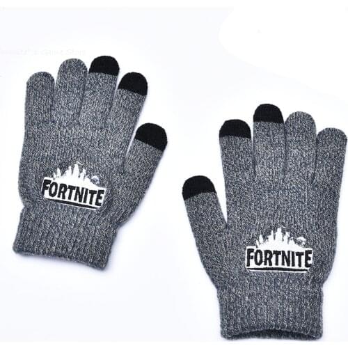 FORTNITE Gloves Warm Winter Thick Touch Screen Knitted Gloves Men Woman Unisex Fortress Night Boys Childrens Birthday Gift