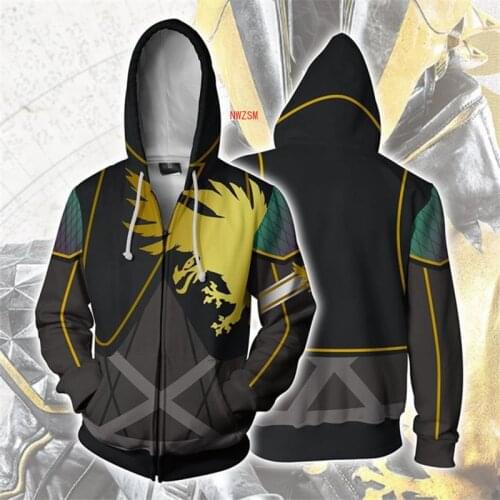 Game Destiny 2 Cosplay Protagonist Zipper hoodie Men/Women Casual Sportswear Sweatshirts 3D Printing New