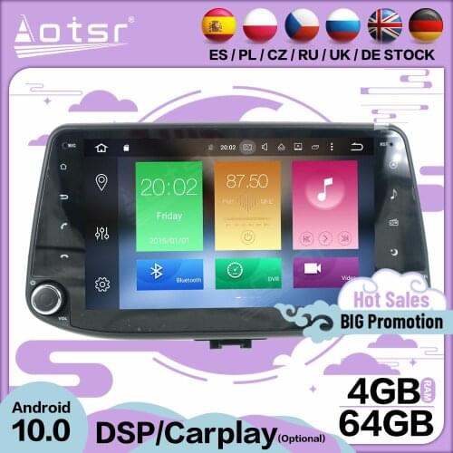 2 DIn Carplay Multimedia Stereo Android 10 Player For Hyundai ELANTRA I30 2017 2018 2019 GPS Navi Audio Radio Receiver Head Unit