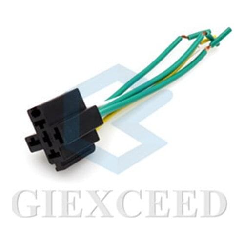 2pcs/lot Cable Relay Socket Harness Connector 4pin 5pin Automotive relay socket with wire