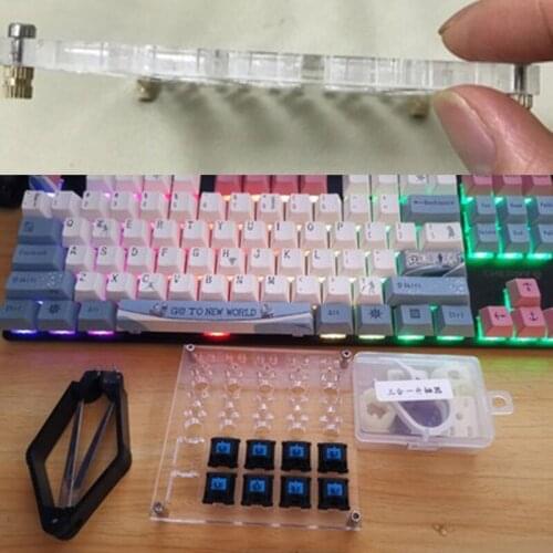 2 in 1 Board for Lubricate Switch Mechanical Keyboard Switch Tester Base DIY Tool Double Layer Acrylic Lube Modding Station