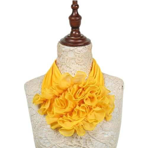 2021 Winter Women Scarf Fashion Floral Collar Scarf Luxury Flower Printed Neckerchief Ring Neck Scarves