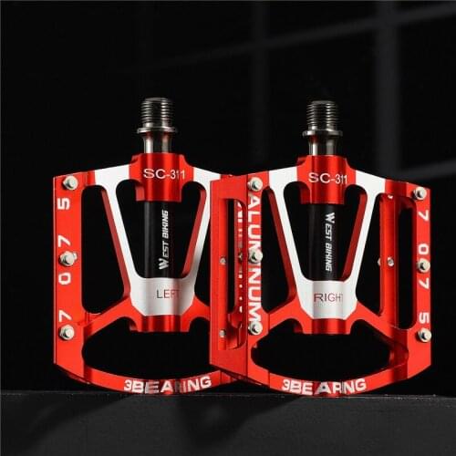3 Bearings Ultra-light Aluminum Alloy Bicycle Pedals Mountain Bike Pedals Wide Platform Bike Accessories