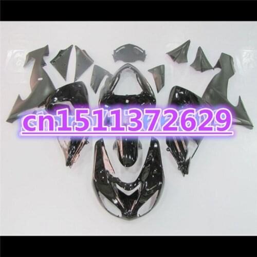 ABS ZX10R 06 07 Fairings For KAWASAKI 06-07 NINJA ZX-10R all black ZX 10R Fairing Kit ZX10 R 2006 2007