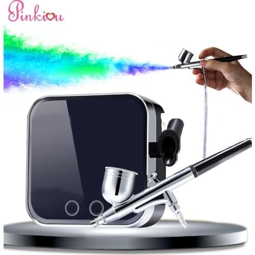 Pinkiou Makeup Airbrush With Compressor Professional Airbrush Compressor Kit Airbrush for nails Makeup Face Paint Kit