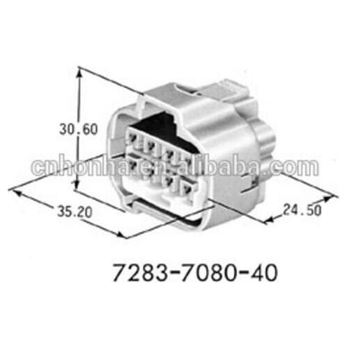 FREE Shipping 10/20/30/50/100 pcs 8 way female waterproof electric automotive connectors 7283-7080-40