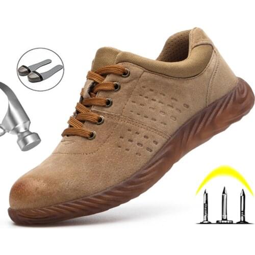 Men Boots Outdoor Indestructible Shoes Steel Toe Work Safety Boot Anti-puncture Safety Shoes Work Boot Male Shoes Adult Sneakers