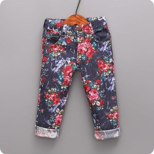 Trousers 16 New Product Korean Childrens Garment Pants In National Customs Printing Baby Self-cultivation Pants Long Pants