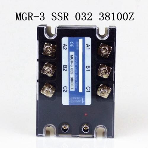 DC to AC 3-32VDC Input 380VAC Output SSR 100A 032 38100Z Three 3-Phase Solid State Relay