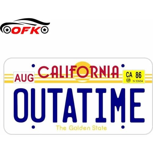 Car Sticker Decor Motorcycle Decals for California Passport Outatime Anime Surfboard Laptop Refrigerator Decal PVC,12cm*13cm