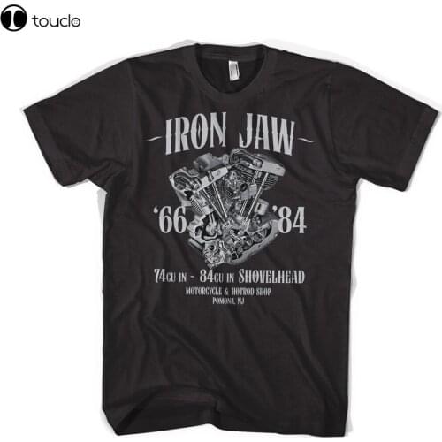 V-Twin Motorcycles Iron Jaw Motorcycles Biker Short Sleeve T-Shirt Tee Shirt