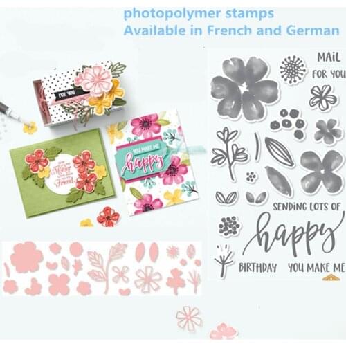 PRETTY photopolymer stamps Metal Cutting Dies And Stamps Stencil Template for DIY Embossing Paper Photo Album Card Making