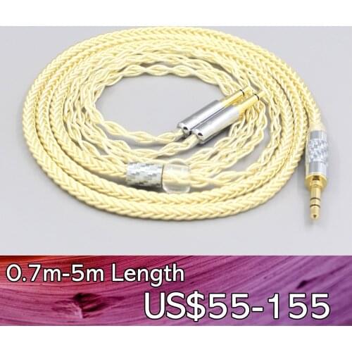 LN007644 8 Core Gold Plated + Palladium Silver OCC Cable For Beyerdynamic T1 T5P II AMIRON HOME Denon AH-D600 AH-D7100 Headphone