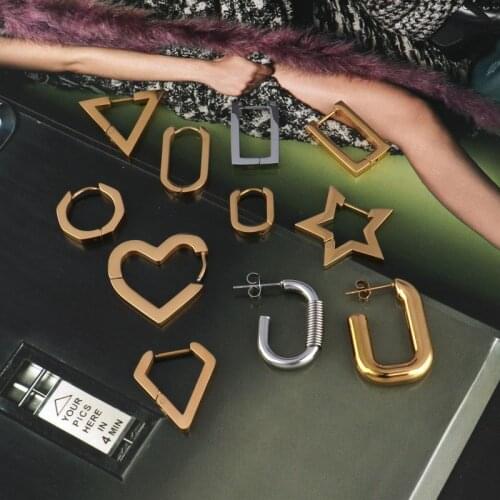 Minimalist Earrings For Women Stainless Steel Earrings For Women Men Studs Earrings Geometric Earrings Star Charm Earrings Gift