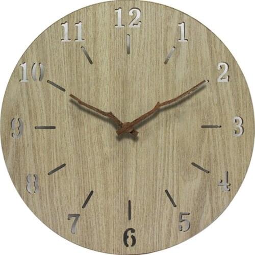 Nordic Wall Clock Vintage Wooden Wall Watches Silent Clocks Home Decorative Living Room Luxury Kitchen Decor Zegar Scienny Gift