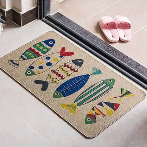 Cheaper Kitchen Mat Non-slip Modern Area Rugs Carpet for Living Room Balcony Bathroom Printed Entrance Doormat Hallway Bath Mat
