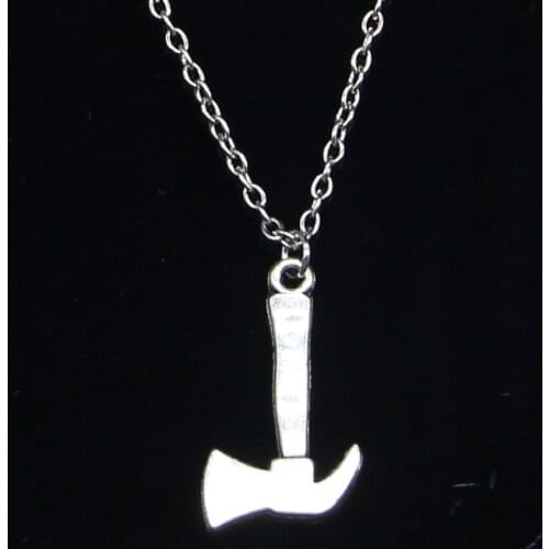 New Fashion Necklace 26x15mm fire axe ax Pendants Short Long Women Men Colar Gift Jewelry Choker