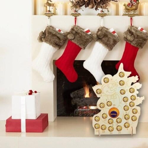 Santa Claus Countdown Calendar Stand Mold Epoxy Silicone Mold Table Soft Ceramic Plaster Ornament Pendant Home Decor