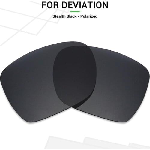 Mryok Anti-Scratch POLARIZED Replacement Lenses for Oakley Deviation Sunglasses Stealth Black