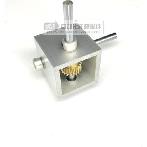 Worm Gear Reducer Small Gearbox 90 Degree Right Angle Reversing Gearbox 1 to 10 1 to 20 Angle Device