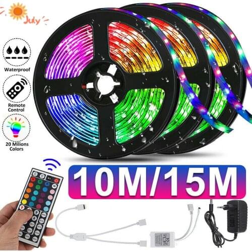 RGB Led Strip Lights Decoration for Wall BedRoom DC 12V 5050 Waterproof Flexible Ribbon Tape Led Strip Light Wifi Controller