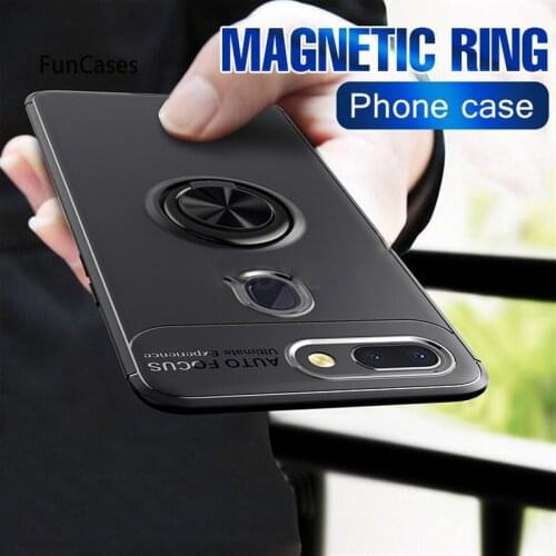 Luxury Metal Ring Holder Case On The For Xiaomi mi 8 Lite A2 A1 mi8 Phone Case Cover For Xiaomi mi 8 SE Soft Shockproof Case