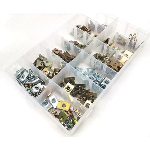 150PCS U-Type Metal Fender Bumper Leaf board Fastener Clip U Type Gasket Fender clips