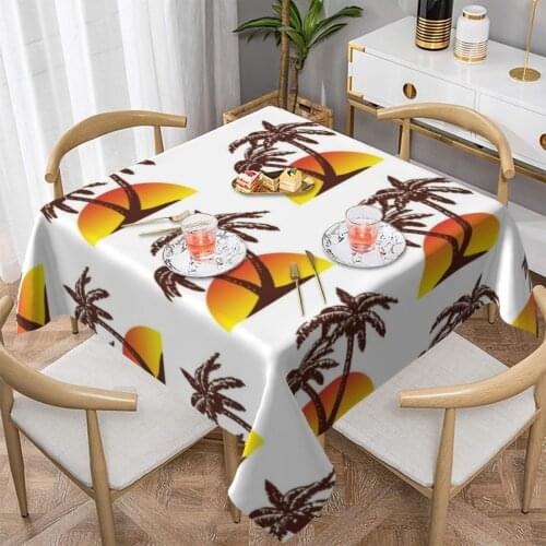 Beach Tablecloth Protection Dinner Table Cover Retro Print Polyester Wholesale Table Cloth