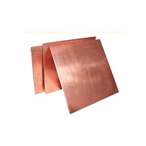 0.8/1/1.2/1.5/2/2.5/3/4x100/200x 100/200mm Thickness 99.9% Pure Copper Cu Metal Sheet Foil Plate