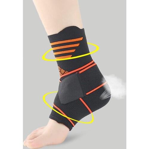 1PC Sports Ankle Brace Compression Strap Sleeves Support 3D Weave Elastic Bandage With Strap Belt Achilles Tendon Retainer Guard