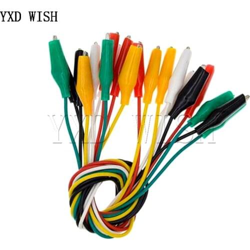 10pcs Alligator Clips Electrical DIY Test Leads Alligator Double-ended Crocodile Clips Roach Clip Test Jumper Wire