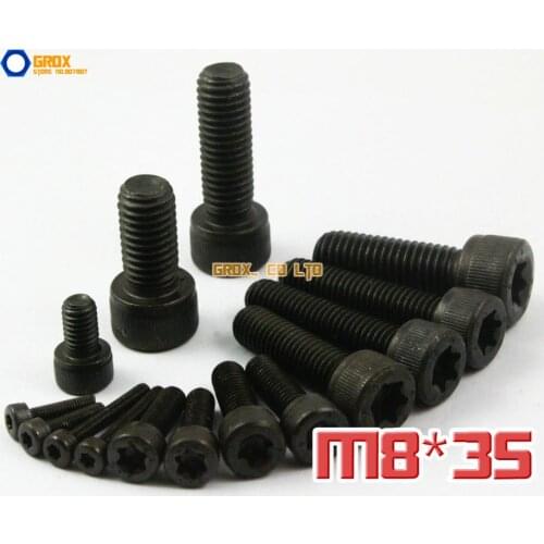 10 Pieces M8 x 35mm 12.9 Grade Alloy Steel Torx Cap Head Screw Bolt