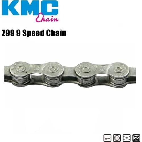 116L Kmc Original Z99 9s 9 speed mtb road bike bicycle chain titanium silver color