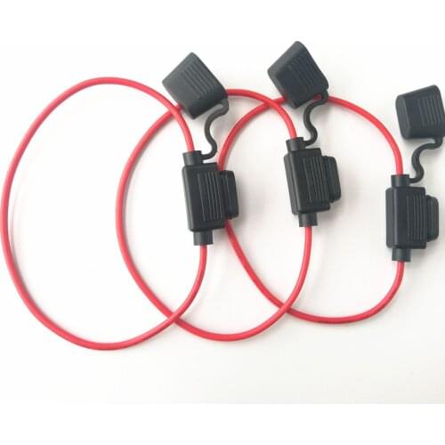 3PCS/lot Waterproof Automotive Blade Inline Fuse Holder with Small Fuse Harness Box and 16AWG Wire Cable