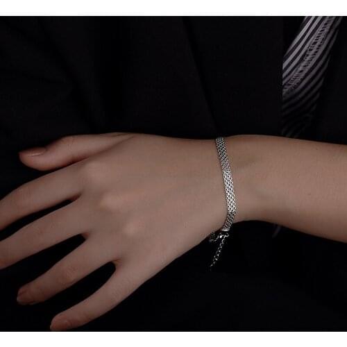 925 Sterling Silver Charm Bracelets For Women 5.5mm Lace Chain Bracelet & Bangles Wristband Pulseira Femme 2021 New Jewelry Gift